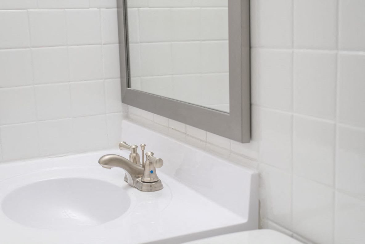 Bathroom sink mirror